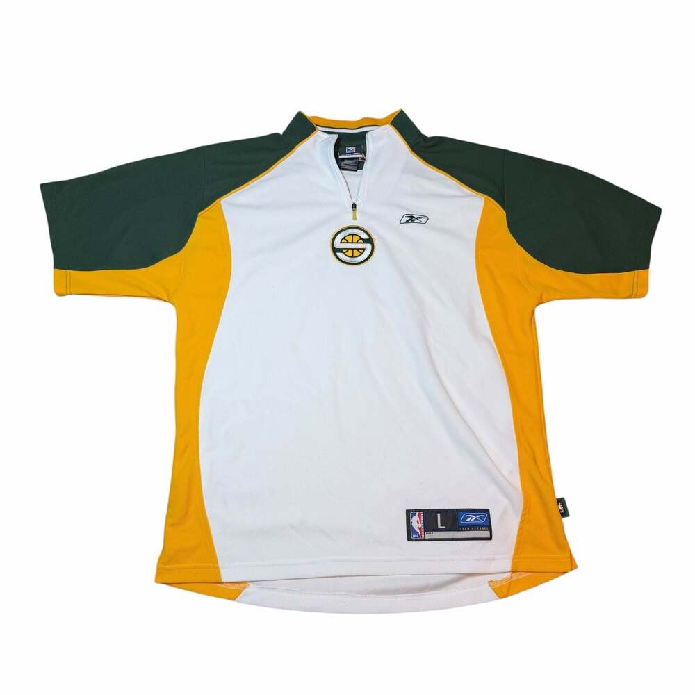 Reebok Seattle SuperSonics NBA Quarter Zip Shooting Shirt Size Large